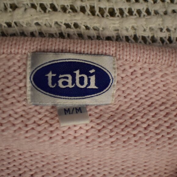 Pastel pink Tabi International sweater cardigan with embroidery - Picture 5 of 9